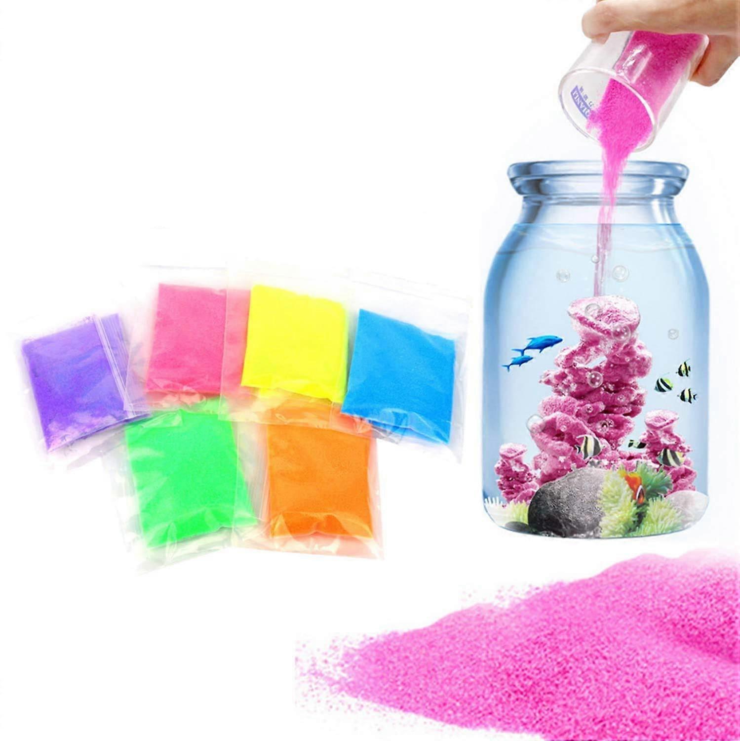 6 PCS Diy Non-wet Magic Sand Handmade Toys, multicolor