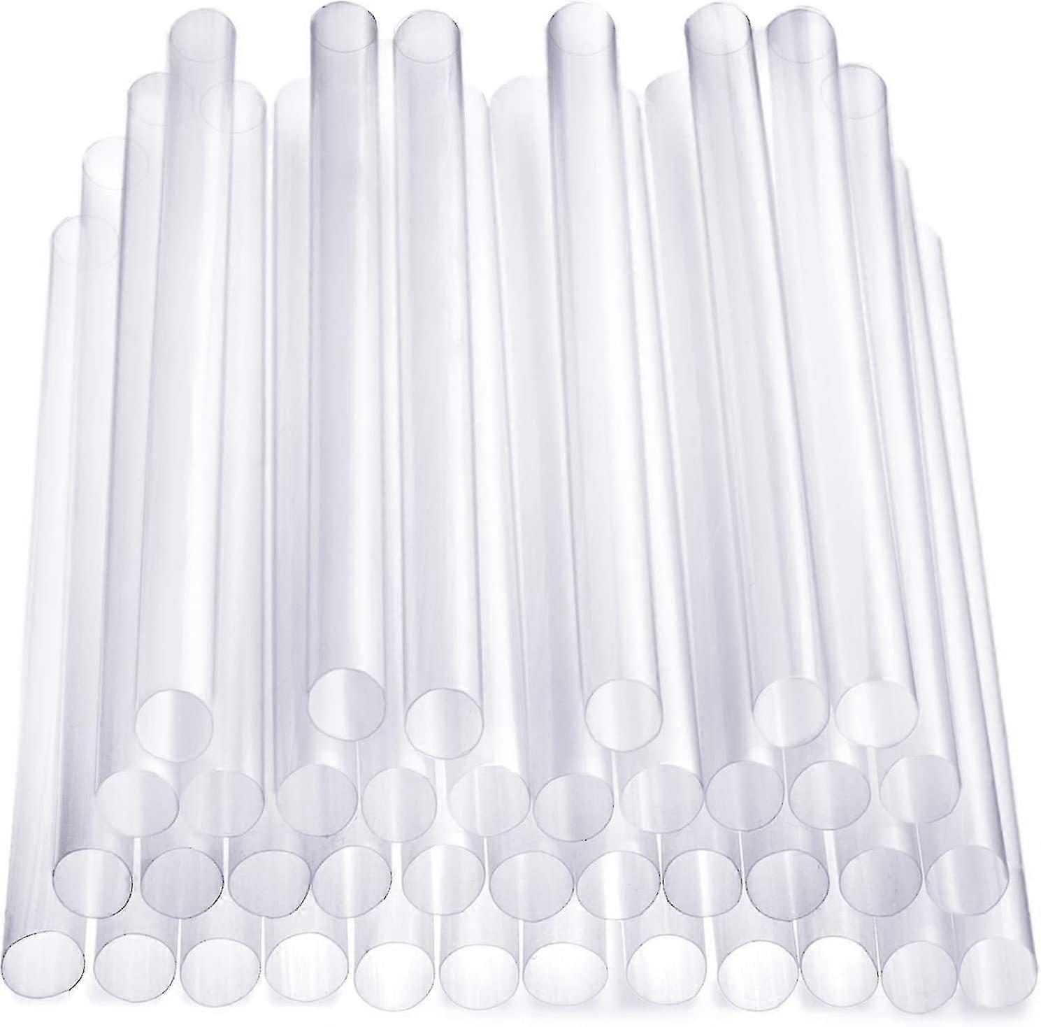 [100 Pack] Clear Jumbo Smoothie Straws 210x11mm