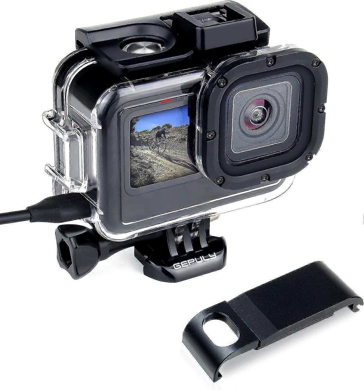 Skeleton Case Side Open Housing Protective Case With Aluminum Usb Pass Through Side Door Cover For Gopro Hero 9 / Hero 10 /