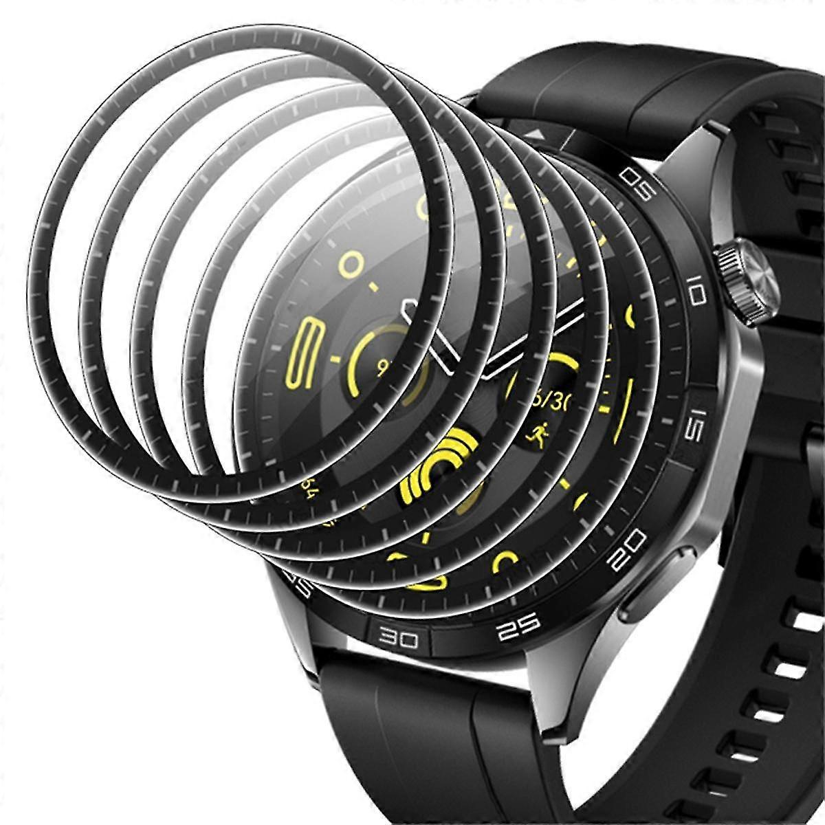 5 Pcs Screen Protector For Watch Gt4 46mm Curved Screen Protector Ultra Full Coverage Protective Fi