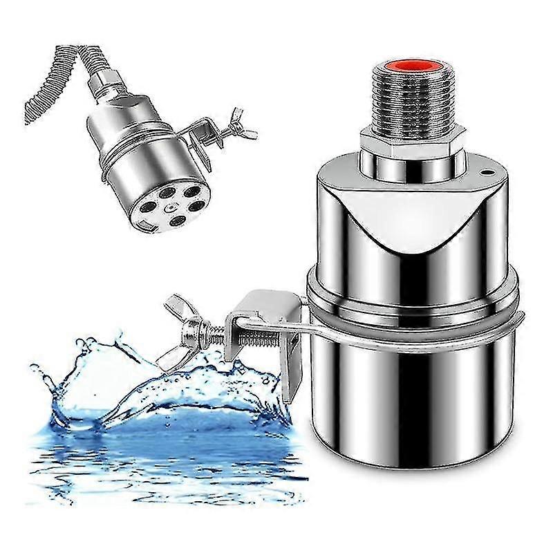 Stainless Steel Water Level Control Float Valve for Tank, 3/4 Inch Float Ball Valve, Suitable for Water Tanks, Pond A