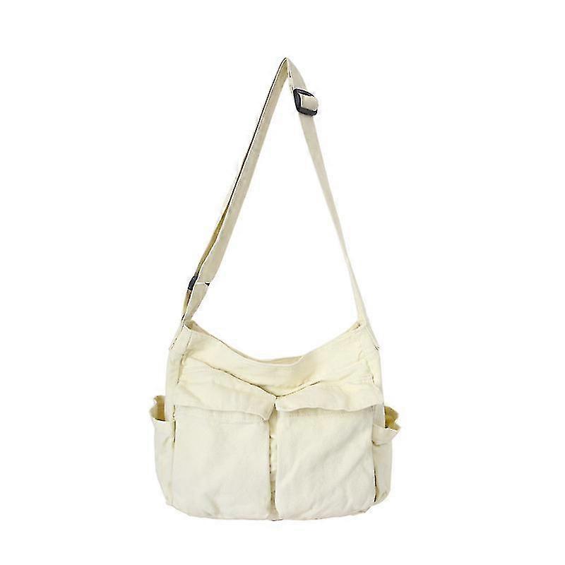 Canvas Messenger Bag Large Hobo Crossbody Bag With Multiple Pockets Canvas Shoulder Handbag For Men And Women