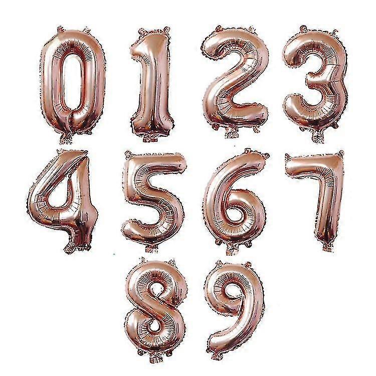 32 pouces Nombre Dcorations de fte Foil Balloons-size, couleur8, or rose