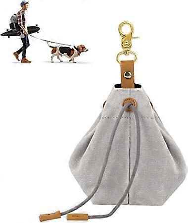 Dog Treat Pouch - Portable Dog Training Treats Bag, Drawstring Sealing Method and Waist Hook Buckle Snack Bag for Pets - Flexible to Carry, Easy to Op