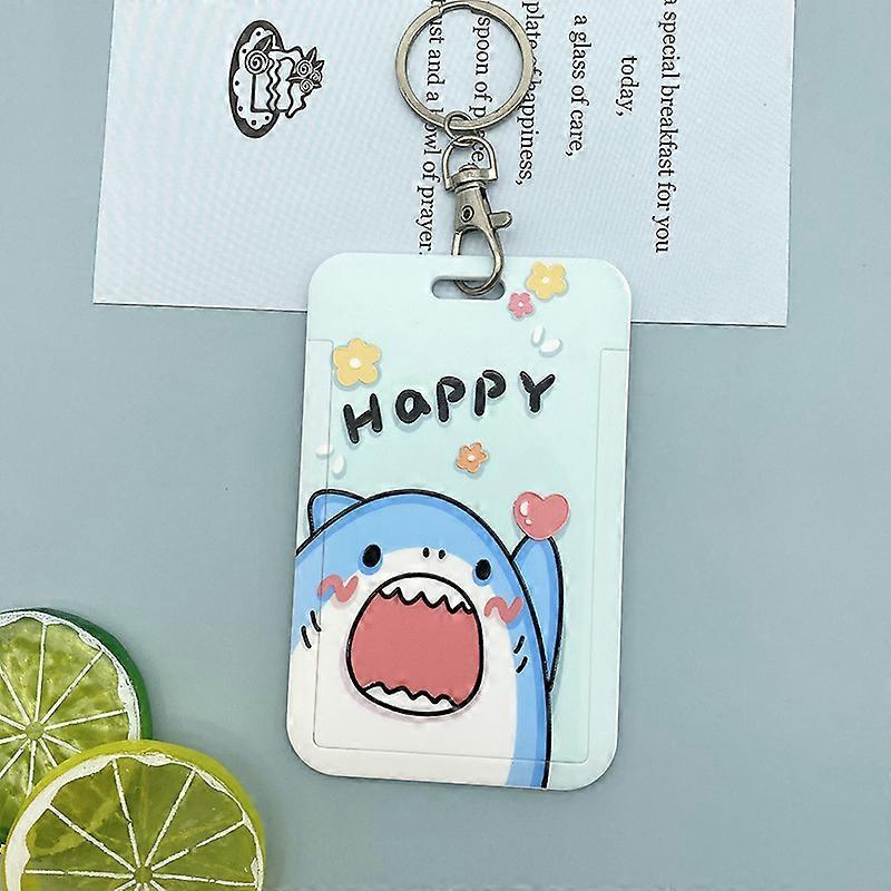 Cute Student Card Cover Set Girl Bus Card Access Card Badge Holder Lanyard Long Rope Neck Strap Lanyard Badge Protective Sleeve