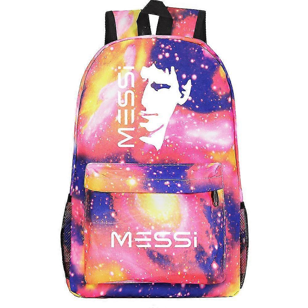 Σακίδιο Messi για έφηβα αγόρια και κορίτσια - Μονόχρωμες τσάντες για μεσαίους μαθητές Ευρύχωρη τσάντα φορητού υπολογιστή για το σχολείο Ελαφρύ ταξίδι και μεγάλη χωρητικότητα