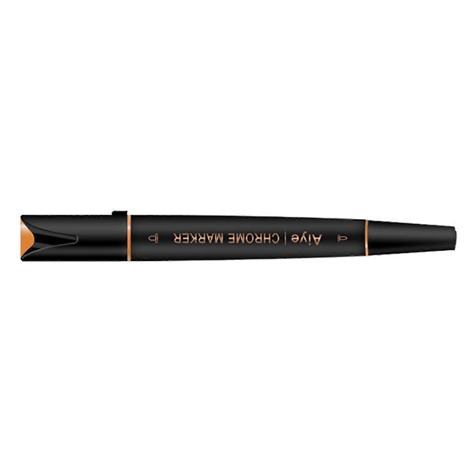 Paint Marker Reflective Easy to Color Highly Opaque Waterproof Sun-proof Double-end Mirror Effect Metallic Marker Home Supply QingHai