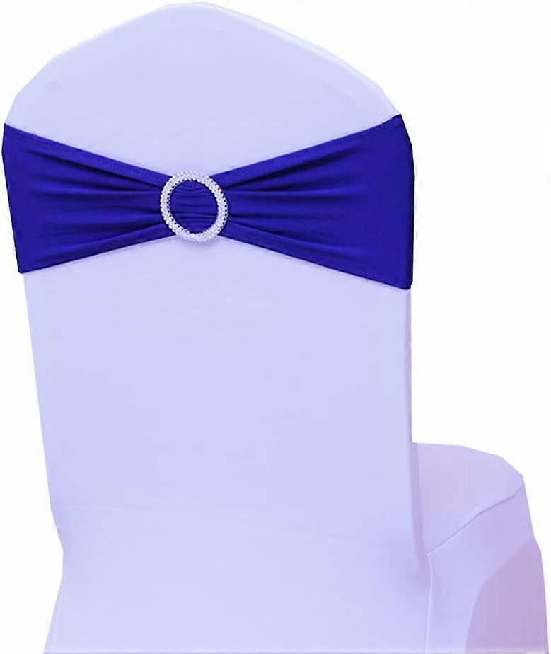10Db királykék szék szárnyak íjak dekoratív elegáns esküvői szék szárnyak spandex party székek