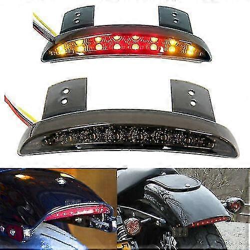 Smoke Rear Led Turn Signal Tail Light Brake Stop For Motorcycle Bobber Chopper