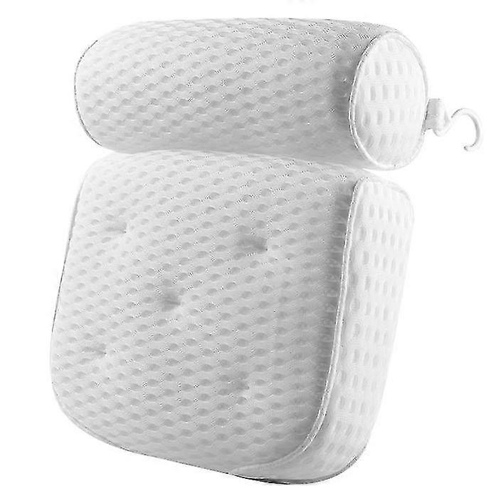 Bath Pillow For Neck And Back Support With Strong Suction Cups