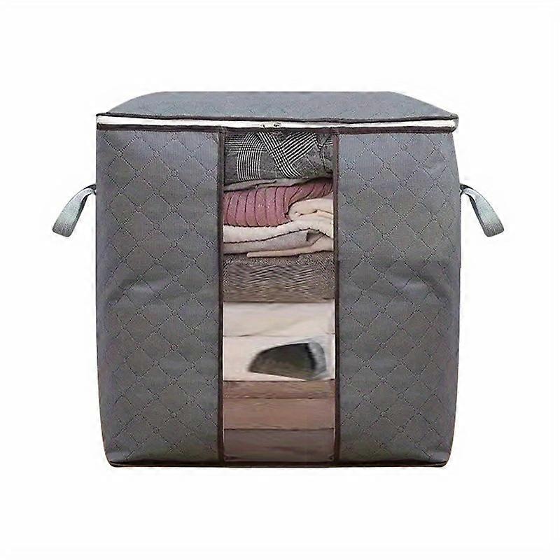 JUEGE* Duża torba do przechowywania ubrań, organizer na ubrania z uchwytem i przezroczystym okienkiem, pojemniki do przechowywania, pojemniki na kołdry i koce