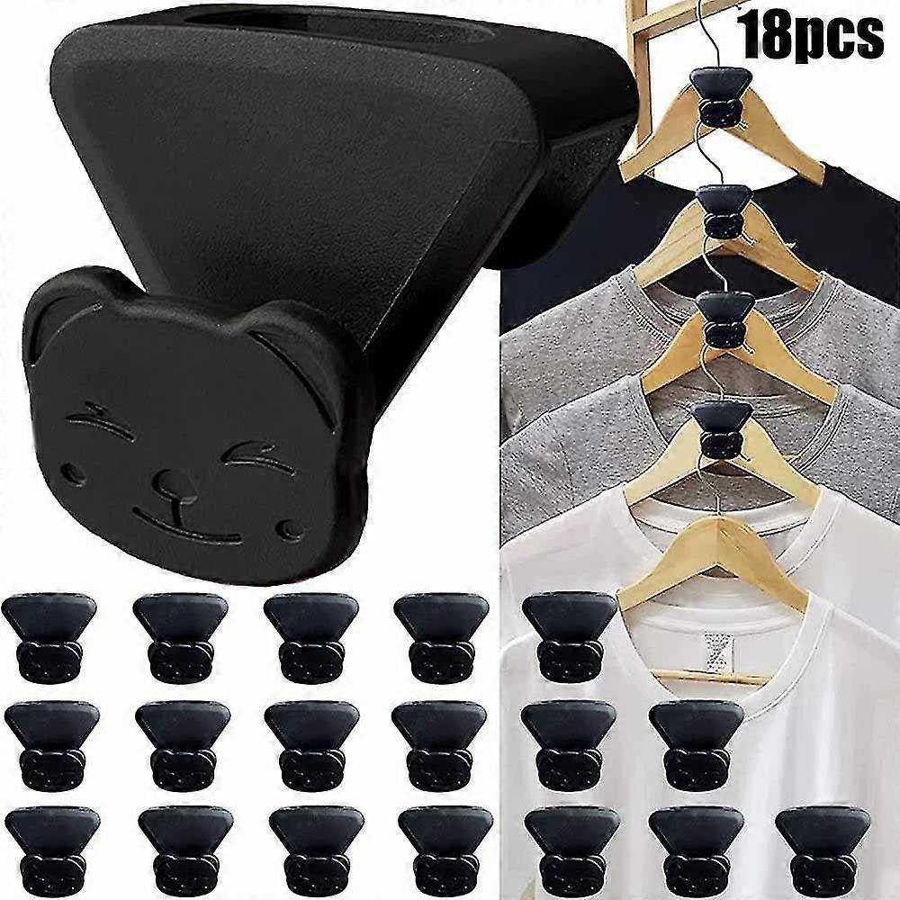 18pcs Multifunctional Hanger Connection Hook Connector Hook Layer Wardrobe Hanger Storage
