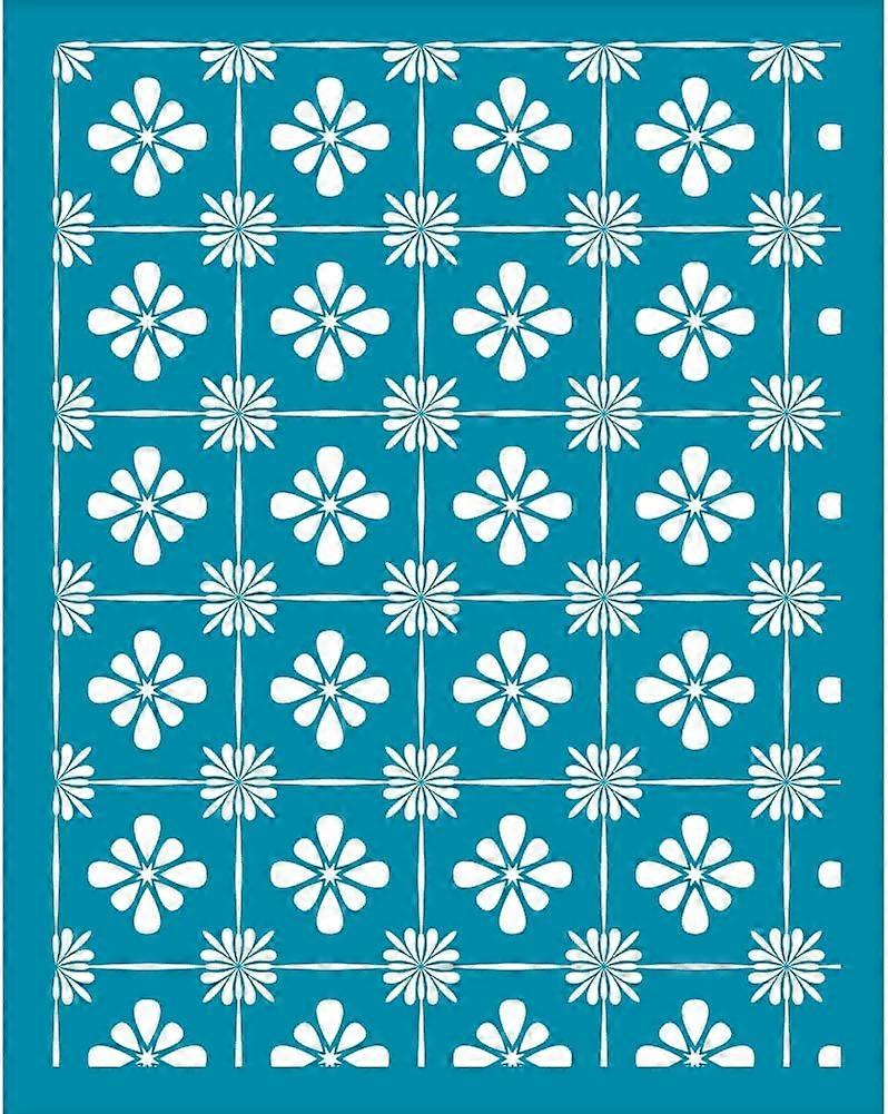 4x5 Inch Clay Stencils Floral Pattern Silk Screen for Polymer Clay Retro Floral Tile Silk Screen Stencils Mesh Transfer Stencils Plant Theme Mesh Sten