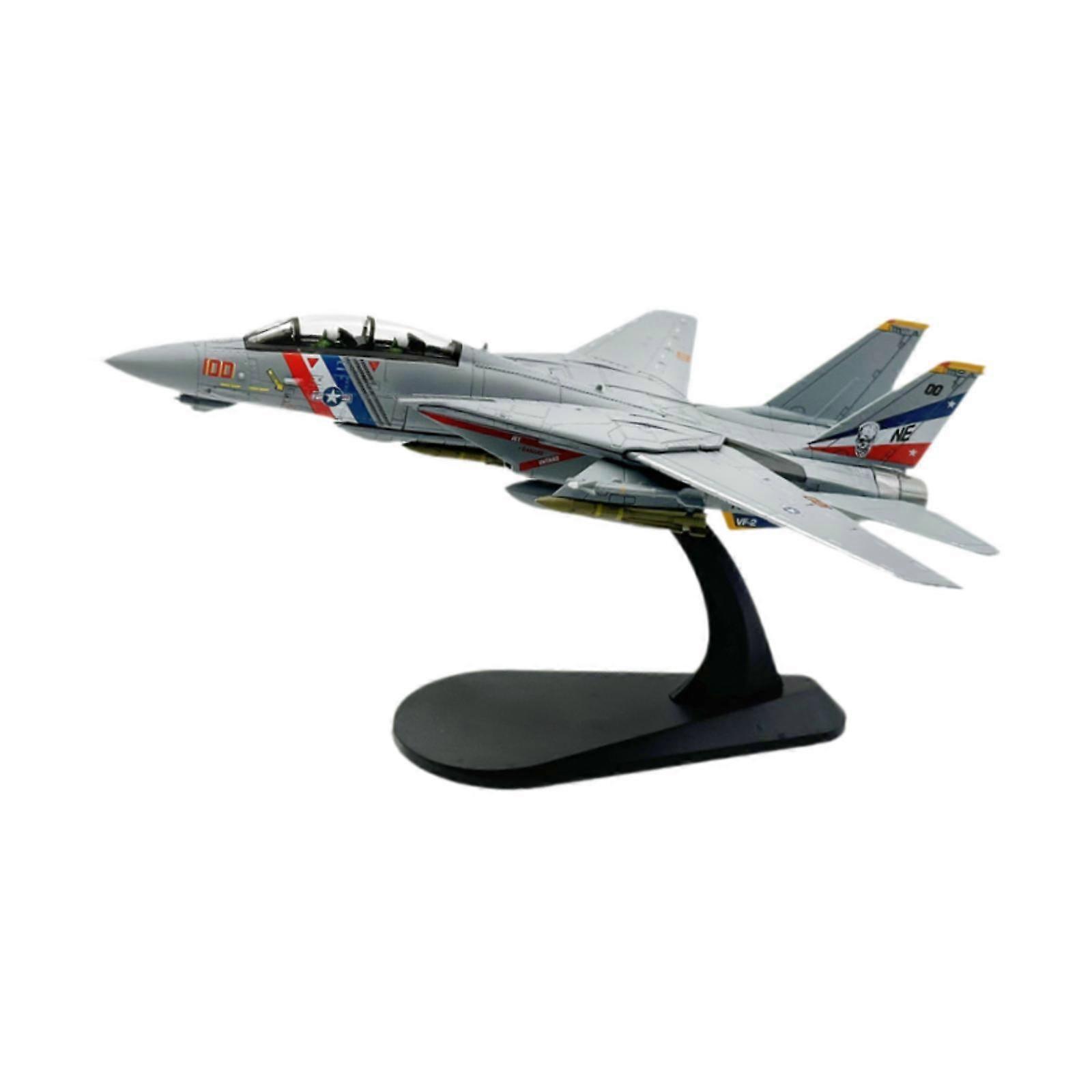 Modèle d'avion moulé sous pression F14D en alliage 1/100, modèle de collection simulé