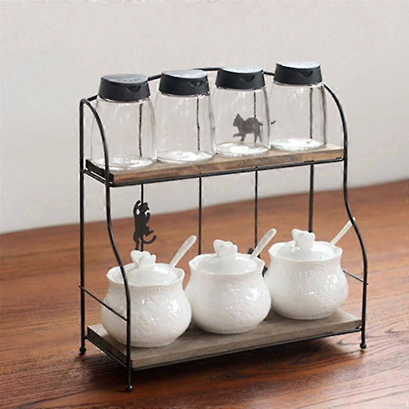 rack double holder metal storage layer shelf adorable holders