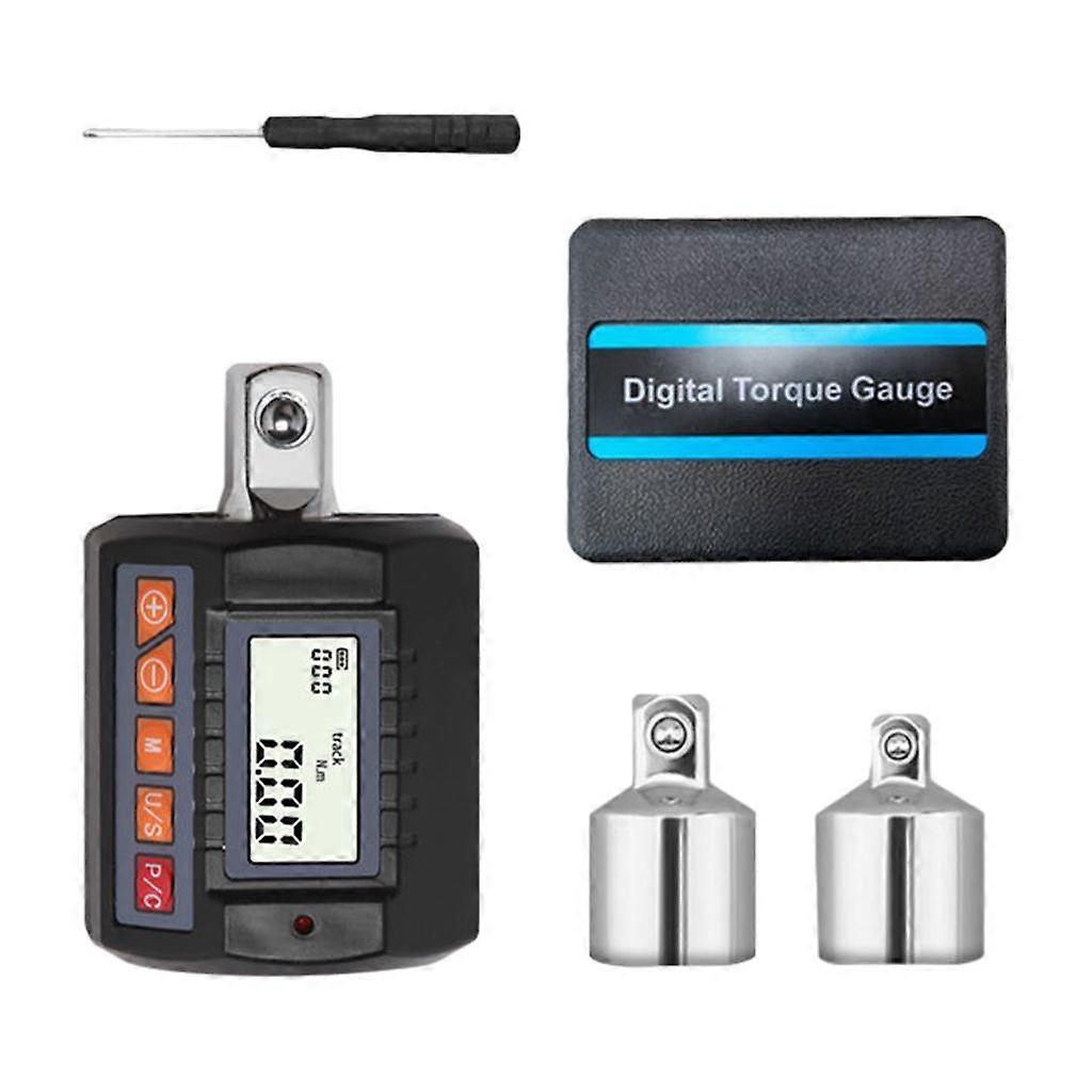 Digital Torque Meter Wrench 1/2" 1/4" 3/8" Adapter High Accuracy 4 Torque Unit