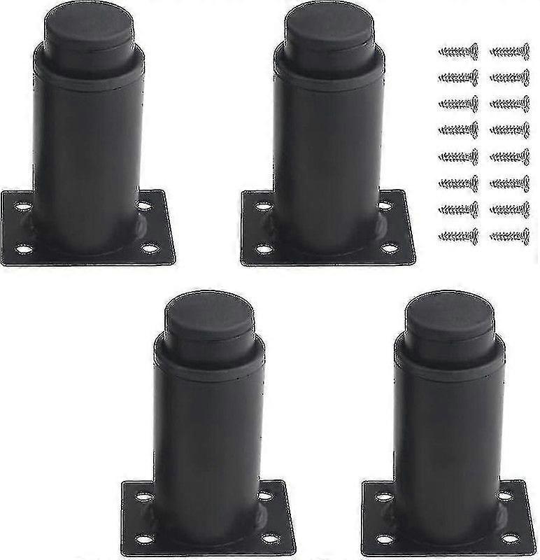 Heavy Duty Adjustable Furniture Legs - Set of 4, Black (8-12cm)