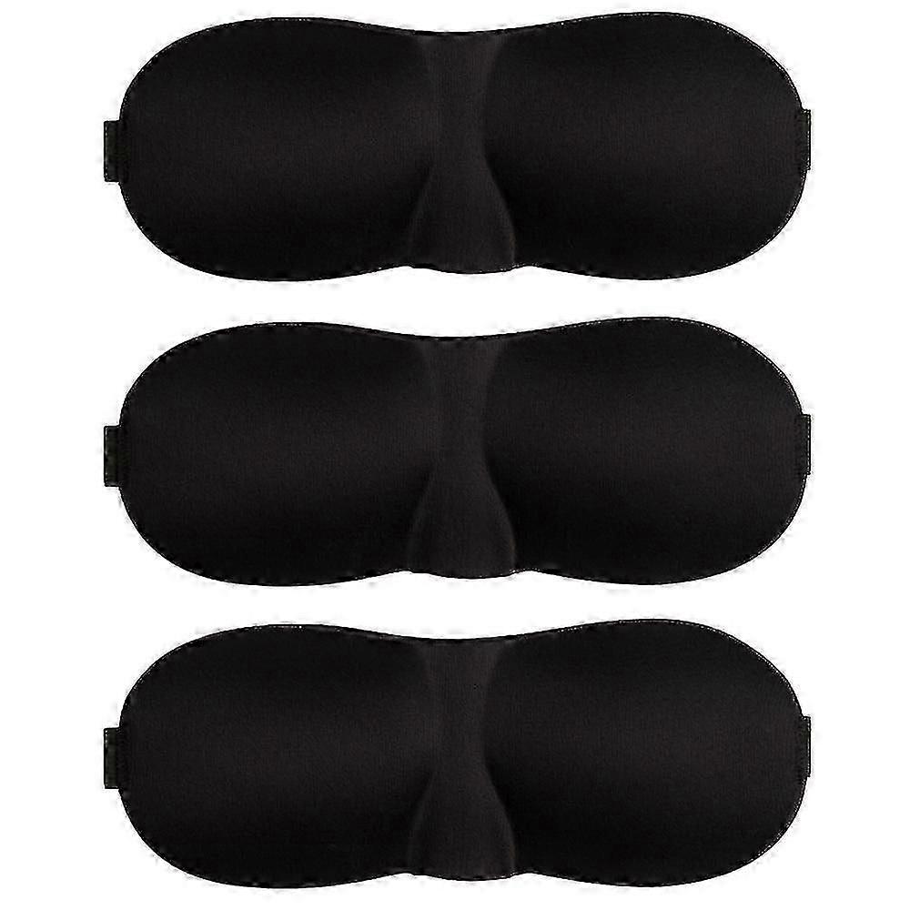 Sleep Mask Pack Of 3, Light Blocking 3d S For Sleeping, Blindfold For Side Sleeper--Black Product Code 32811