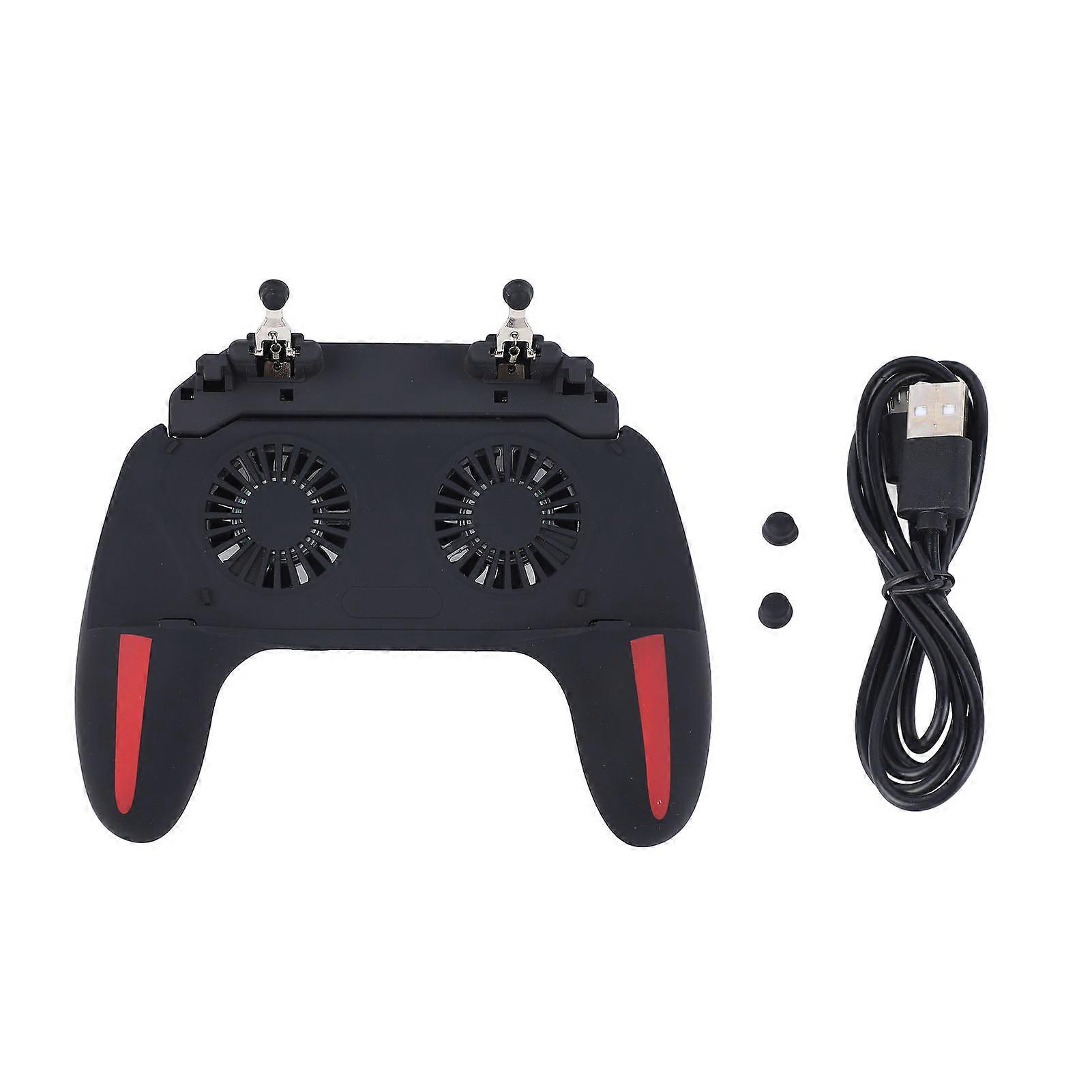 Mobile Game with Cooling Fan Quiet Operation Gaming Grip Gamepad Mobile Controller Trigger for Phone