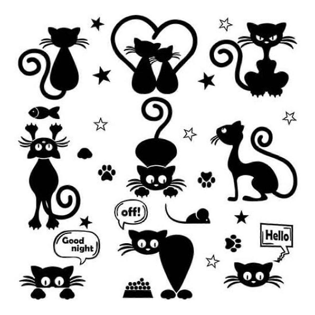 Assorted Cat Wall Stickers