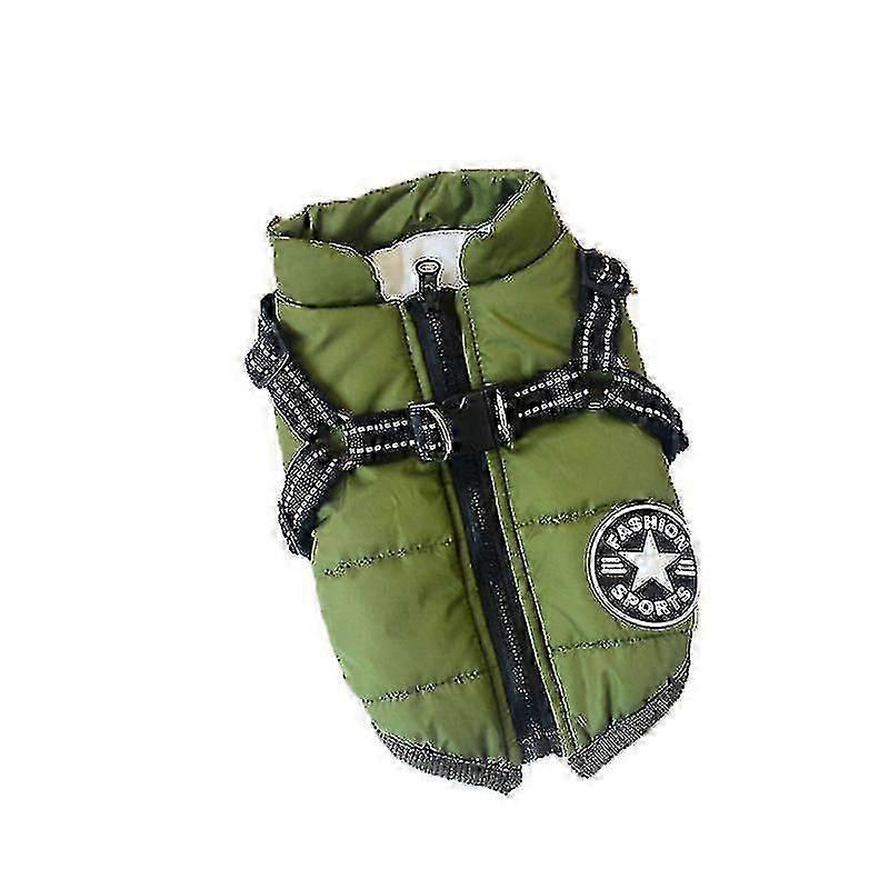 Dog Clothes Dog Coat Waterproof Winter Jacket Vest Warm Winter With Dog Harness