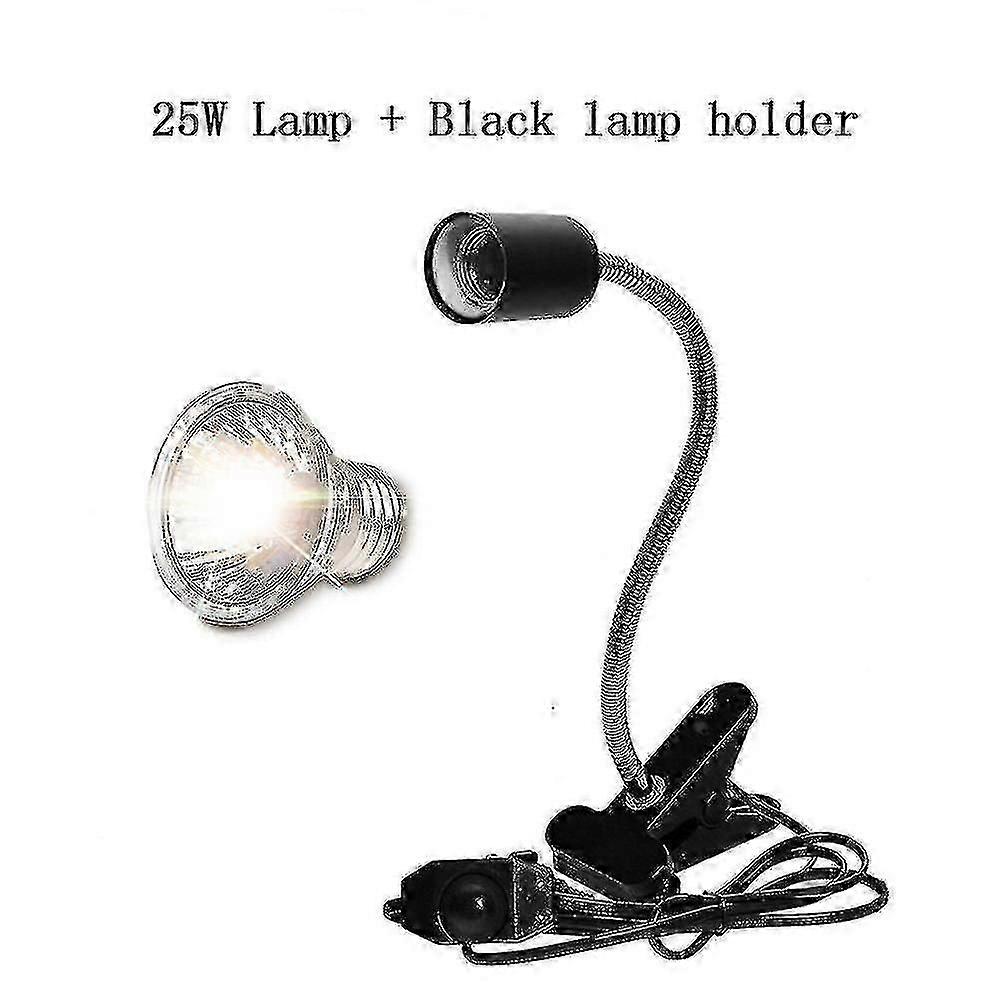 Reptile Uva Uvb Lamp With Clip-on Bulb Lamp Holder Kit Turtle Basking Uv Heating Lamp Bulb Set Tortoises Lizards Light Lighting H