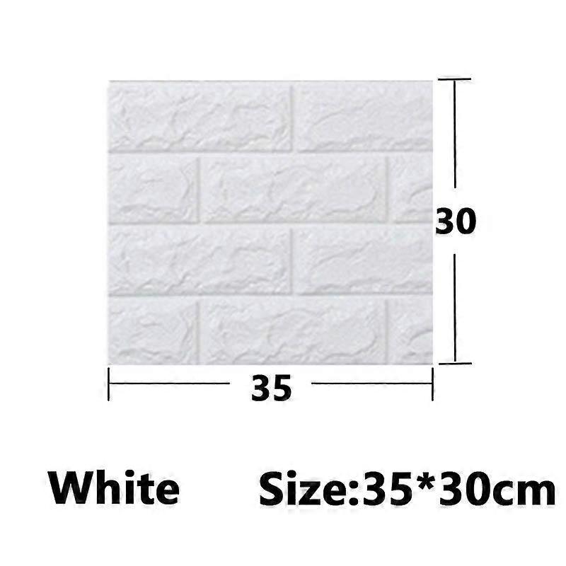 Self-adhesive 3D Wall Stickers of Brick Wall Stickers for Children's Room Warm Bedroom 5PCS 35x30cm/13.7x11.8inch