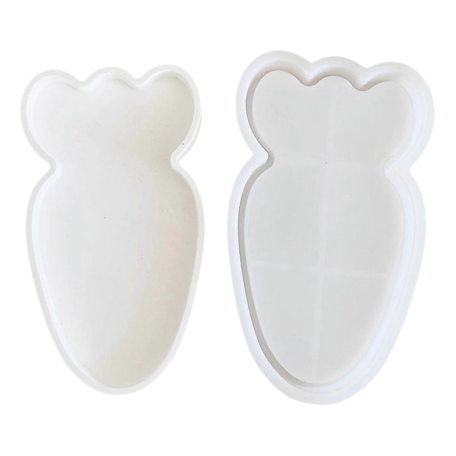 Gulrotform Harpiksbrettformer for smykkebrett Kaniner Form Harpiksbrett Silikonformer for epoksyharpiks lysestake