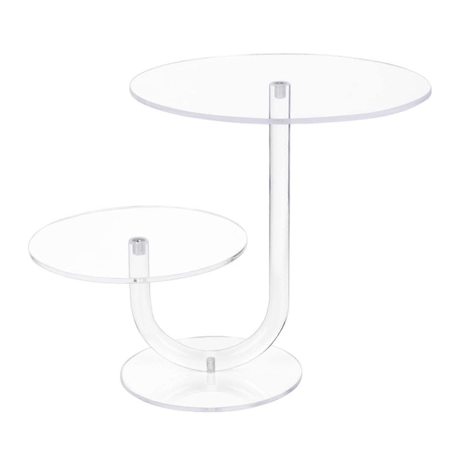 Elegant 2 Tierd Cake Holder Acrylic Cake Display Stand Cupcake Presentation Rack for Weddings and Parties Dessert Shelf