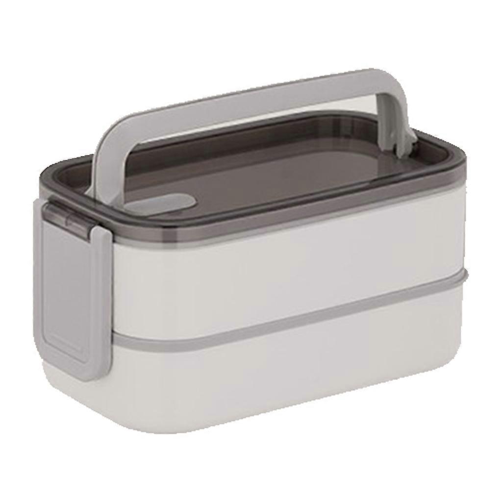 Korean-style Sealed and Compartmentalized Plastic Lunch Boxes Multi-layer Bento Box Microwave-heated Insulated Lunch Box White