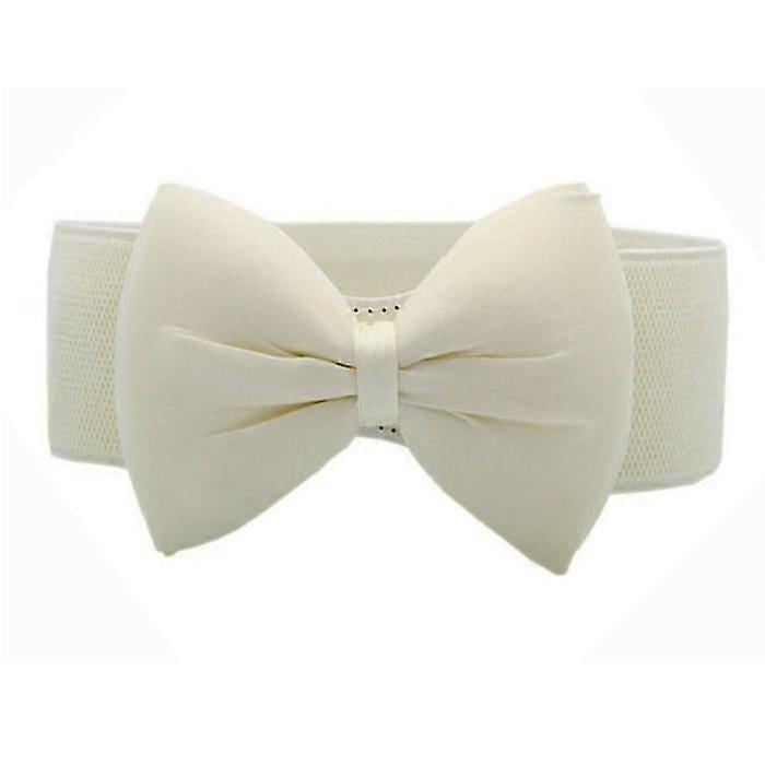 Fashion Women's Bowknot Waistband Elastic Buckle Waist Belt Dress Band