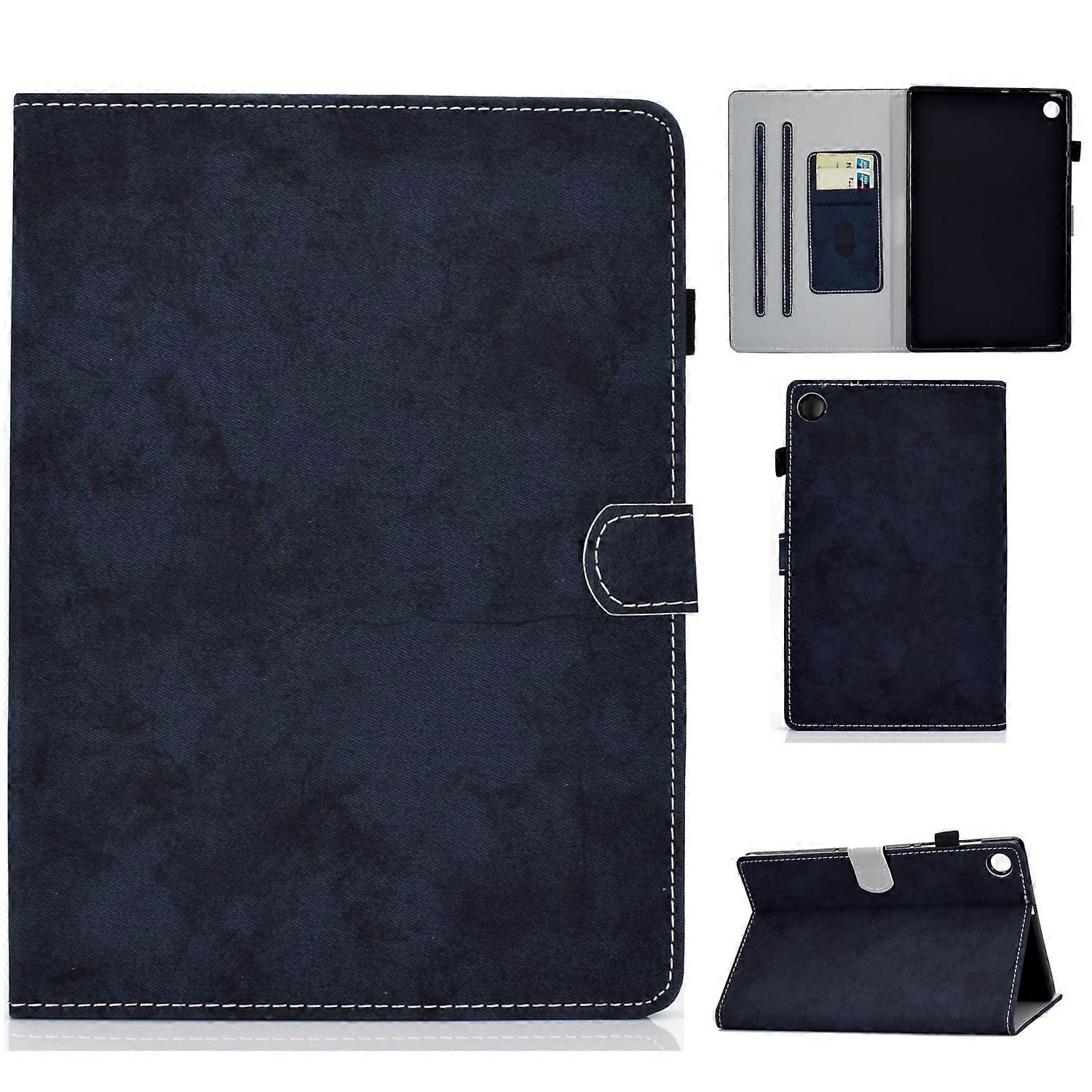 Marble Style Cloth Texture Smart Leather Tablet Case For Samsung Galaxy Tab A9