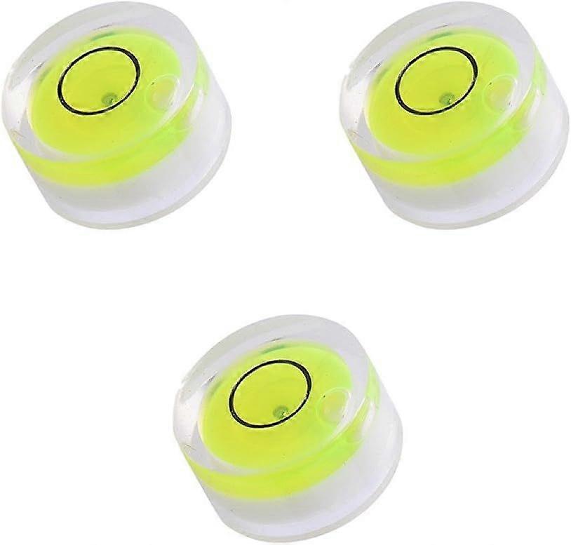 Set of 3 round spirit levels Vial 12 mmX6mm