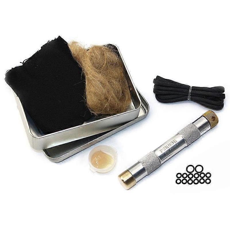 Brass Fire Piston Kit Outdoor Emergency Service Tools Flame Maker Arsonist Tube Air Compression Flashlight Camping Picnic Outdoor Tools