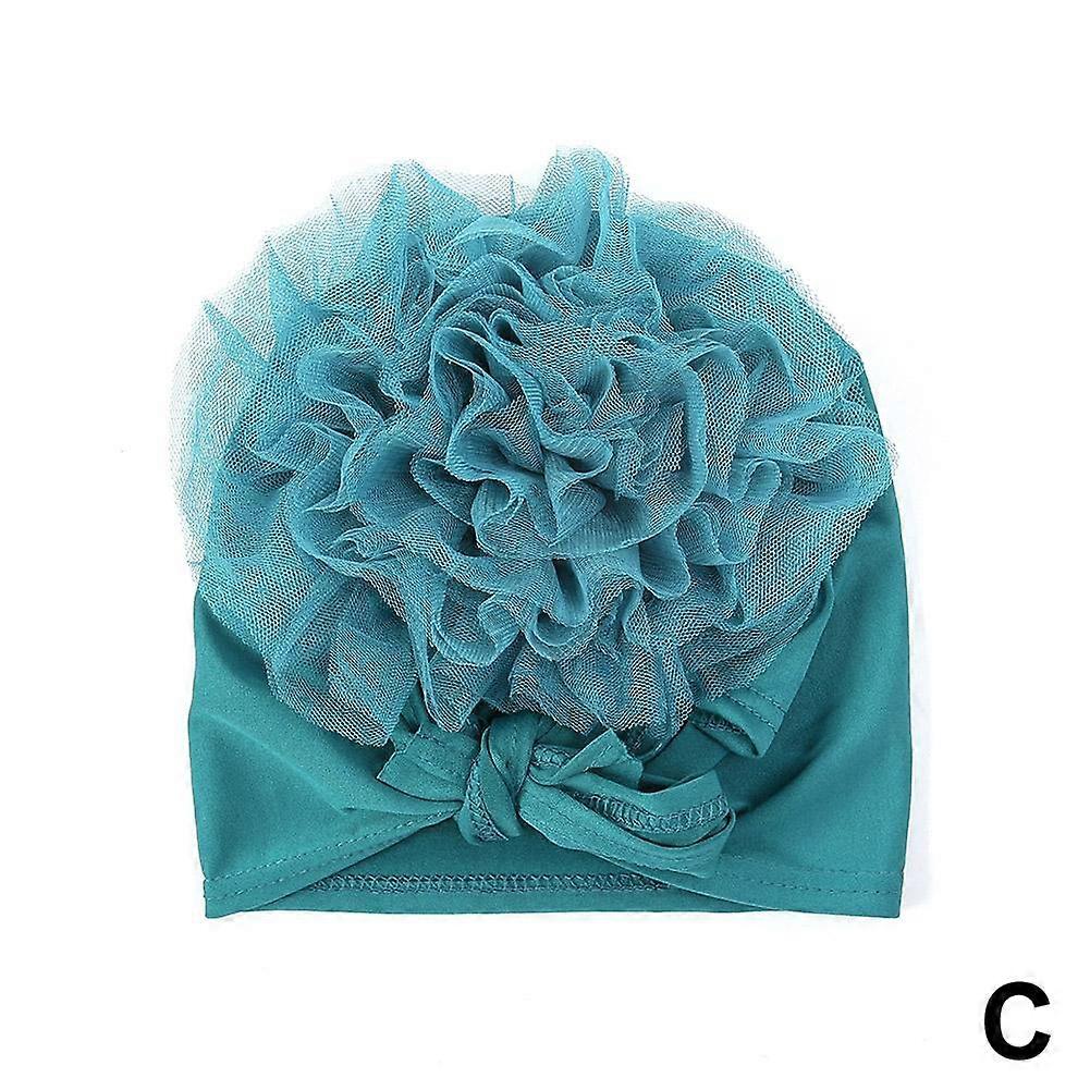 Solid-color artificial flower patchwork Women's Strap Hat