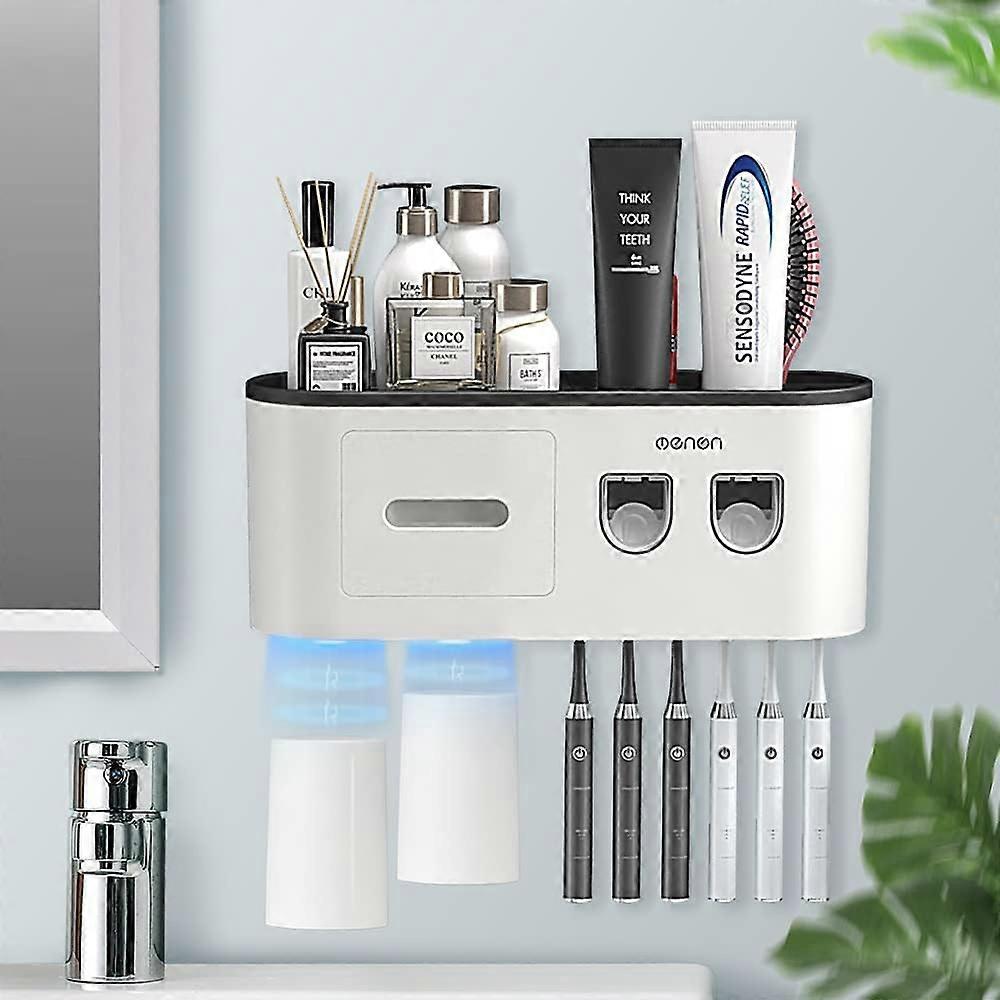 Automatic Toothpaste Dispenser, ABS Material, Space-saving, Black