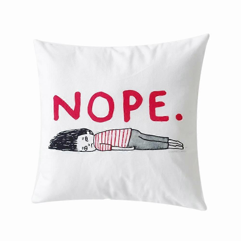 Soft Pillow Case 1-Piece Seat Cushion Cover With Funny Quote Pattern For Home Sofa And Office Decoration