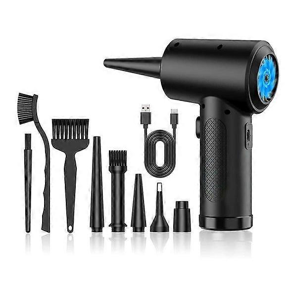High-Pressure Air Duster with Nozzles and Brushes for Electronics Cleaning, Rechargeable, Eco-Friendly, Multi-Purpose Use