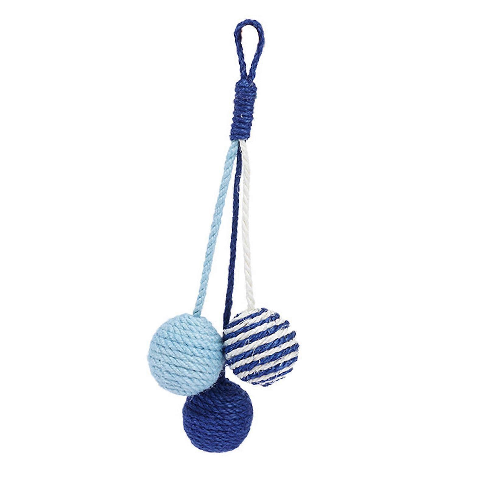 Funny Cat Toy Balls, Scratching Teaser Sisal Durable Catcher Interactive for