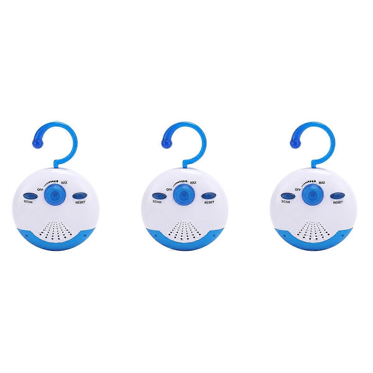 3X Waterproof Shower Radio, Mini Portable FM Radio Built in Speaker for Bathroom Kitchen, Boating,
