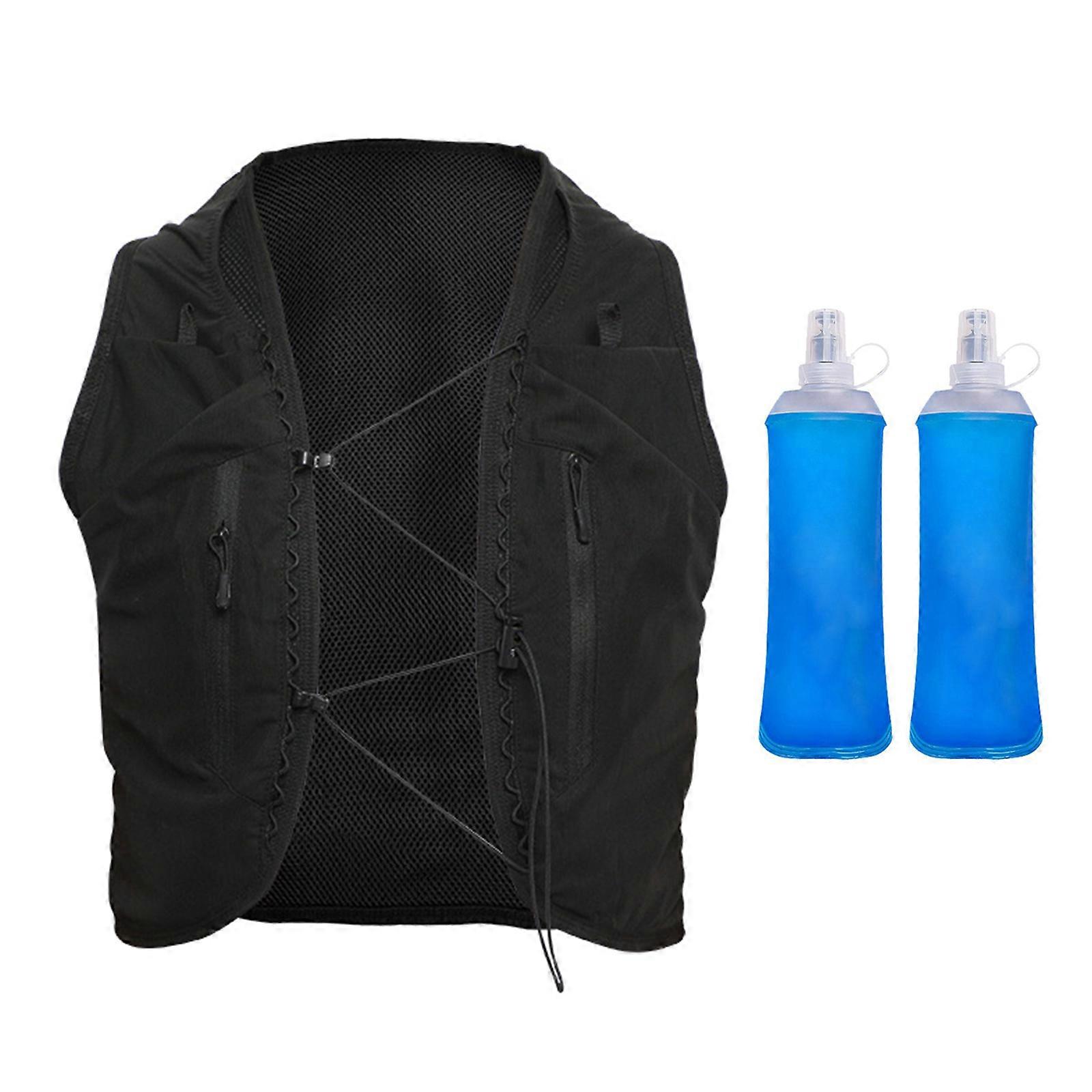 Hydrations Vest with Soft Water Bottles Large Capacity Running Vest for Cycling Climbing Outdoor Adventures Supplies XL