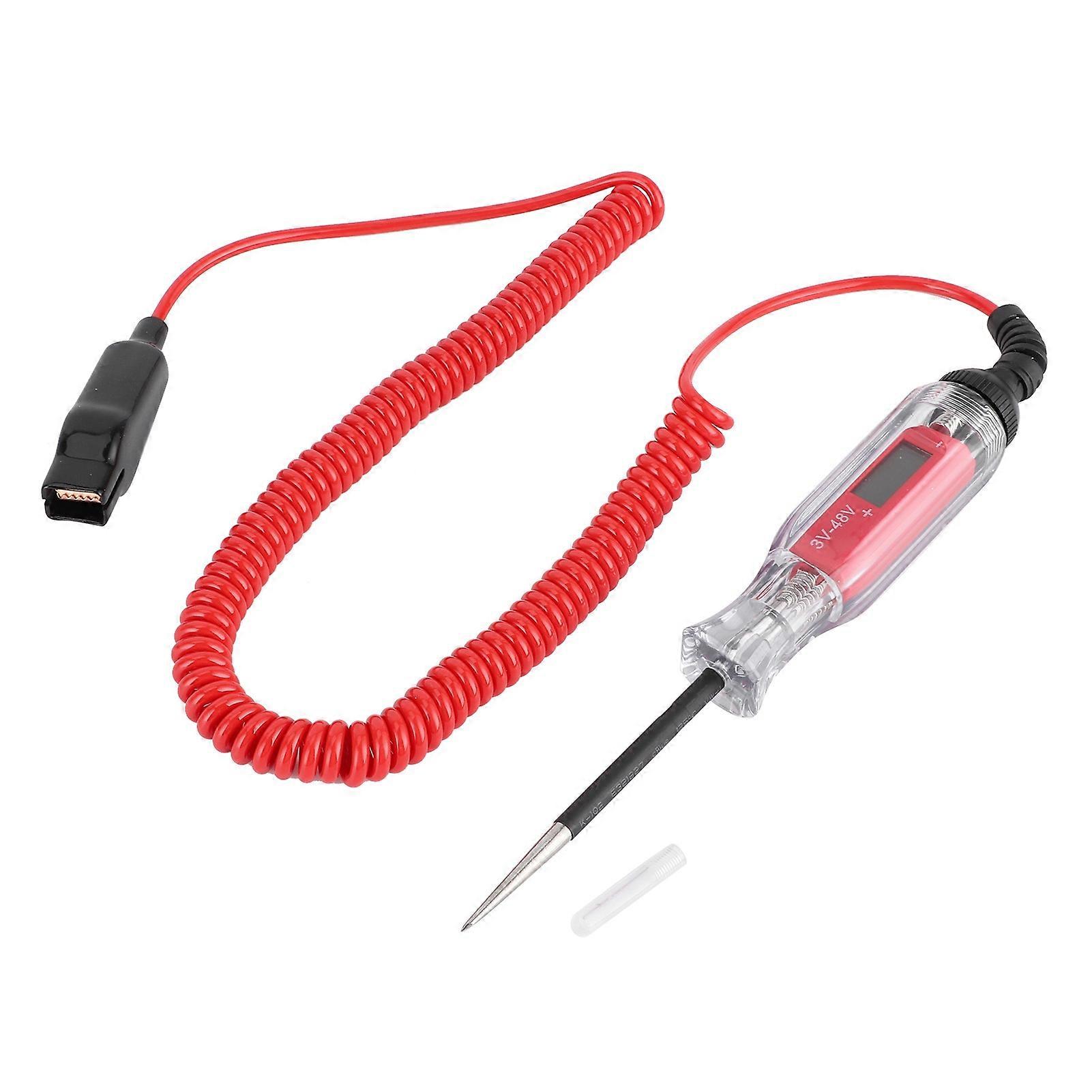 3‑48V Digital Tester Pen with Stainless Steel Probe for Vehicle Fault Circuit Wiring Repairing