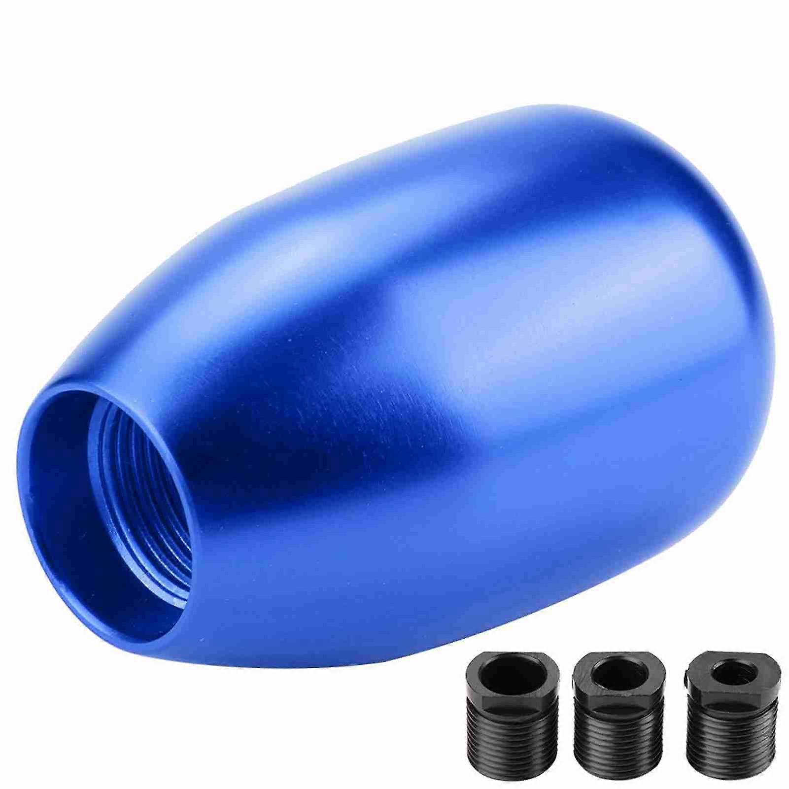 5 Speed Car Manual Gear Shift Knob with 3 Adapters 8/10/12mm (Blue)