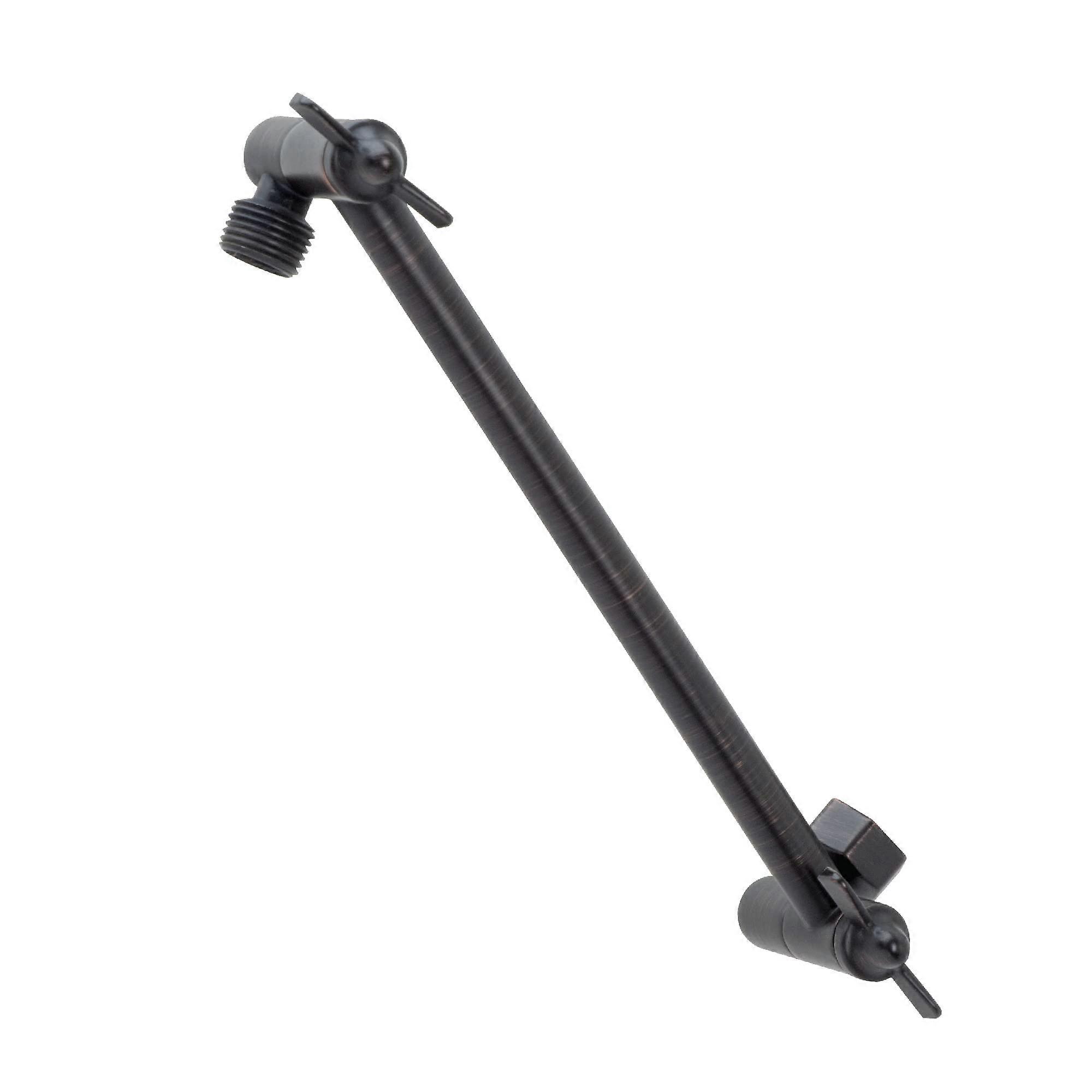 Shower Head Extension Arm Adjustable 10 Inch Solid Brass Construction Oil Rubbed Bronze Finish Universal