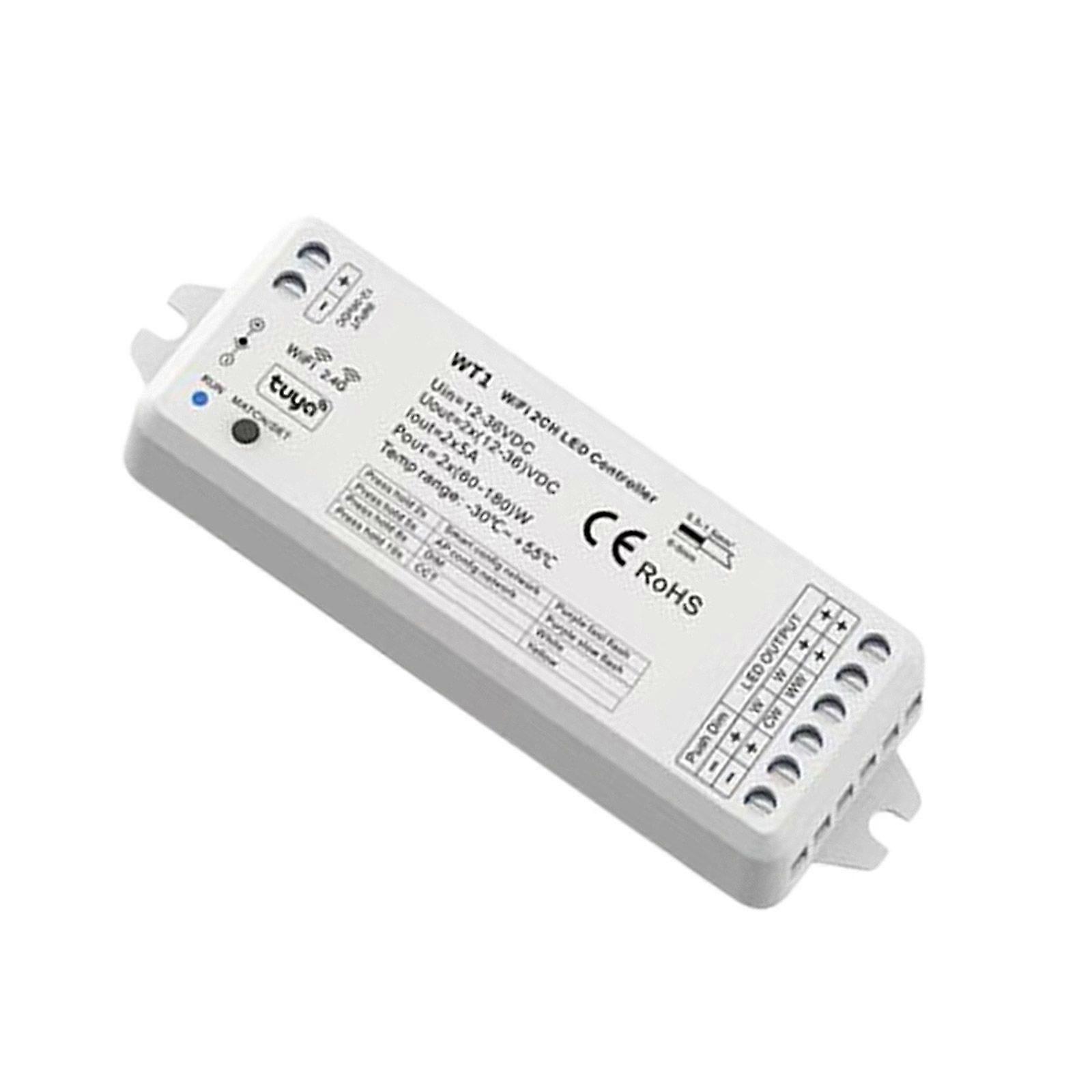 TUYA Smart Life WiFi LED Dimmer Controller Fernbedienung Einzelfarbe/CCT Streifen F AlejL