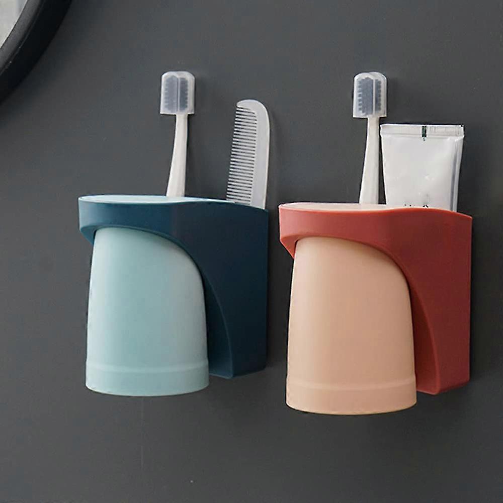 Bathroom Magnetic Cup Holder, Toothbrush Wall Mount