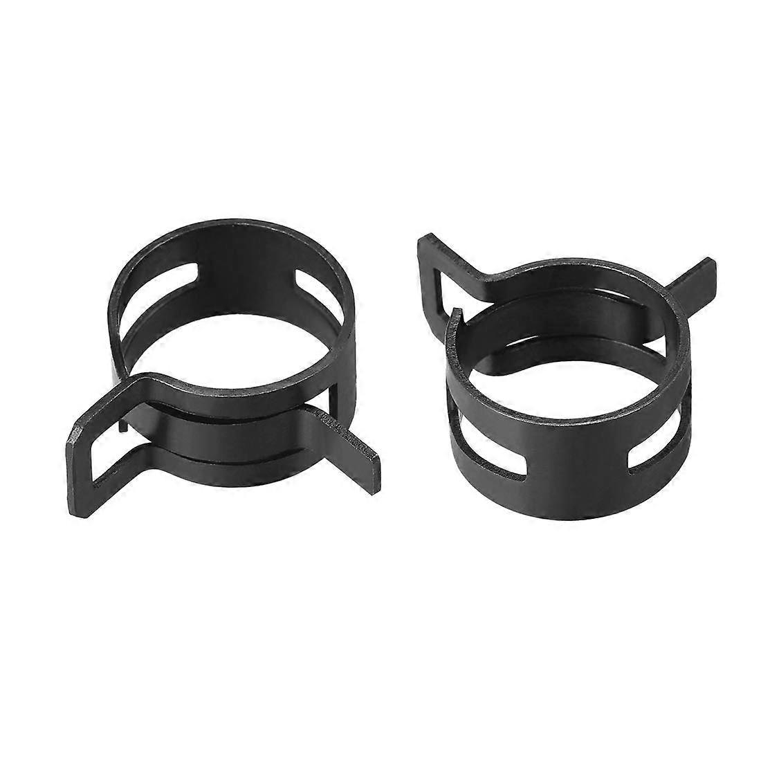 Steel Band Clamp 20mm Inner Diameter for 2122.5mm Outer Diameter Hose, Spring Band Type Fuel Line Silicone Tube Clip, Black, 20 Pcs