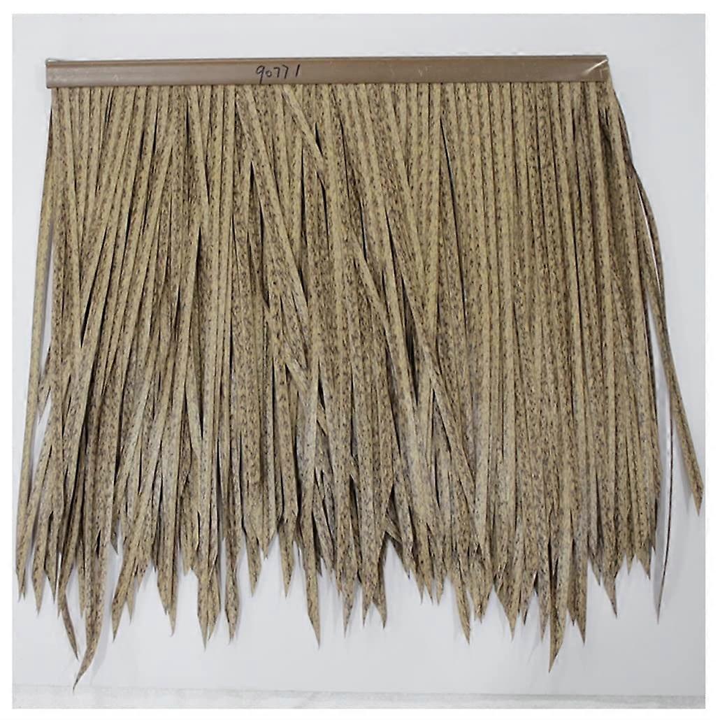 Roof Eaves Fake Thatch 0.5X0.5m Durable Man-Made Thatch for Gazebo Villa Roof Decoration, Yellow Color, Set of 6 Pieces