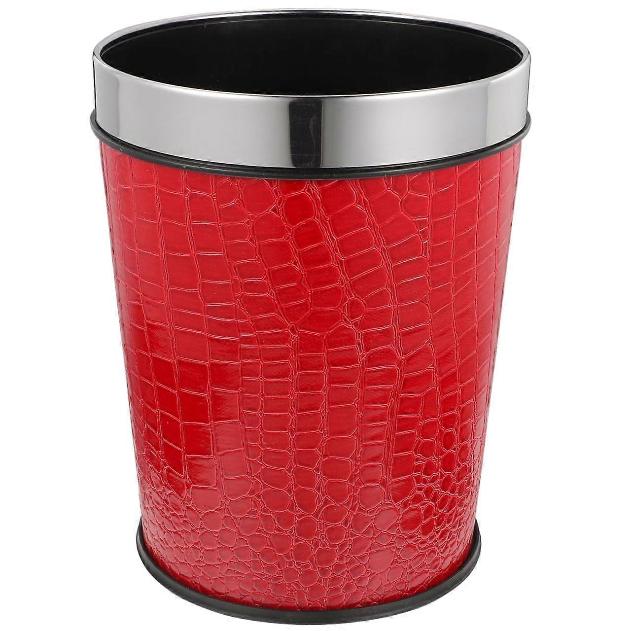 Leather Trash Bin Chinese Trash Can Retro Trash Can Office Trash Cans Kids Trash Can