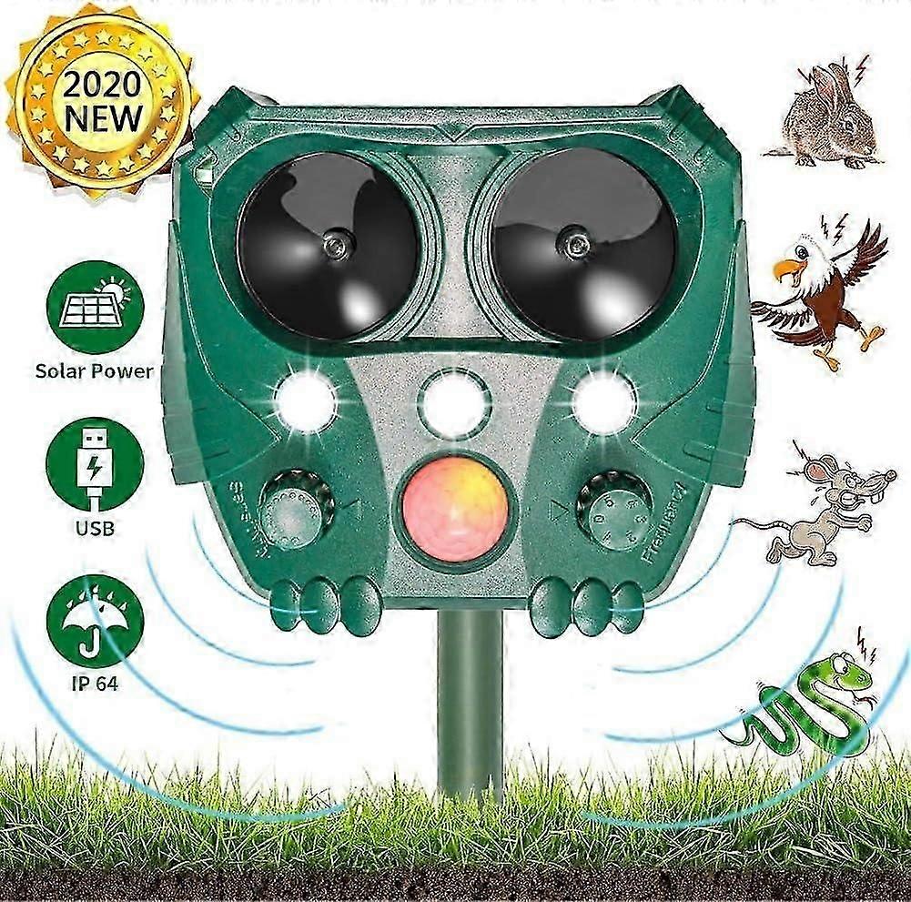 Solar Ultrasonic Repellent, Cat Fear Animal Repellent, Motion Sensor Mink Repellent